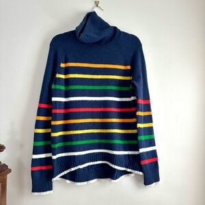 J.‎ Crew • Turtleneck Sweater in Multistriped Supersoft Yarn